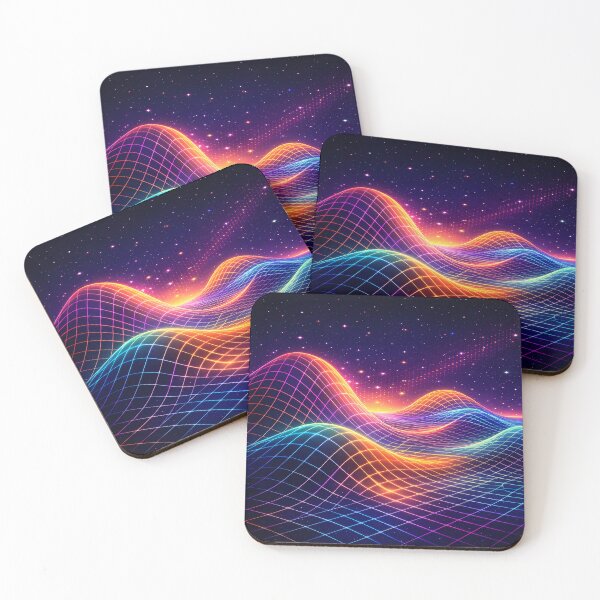 Item preview, Neon Grid Horizon – Synthwave Landscape designed and sold by PTARZ.