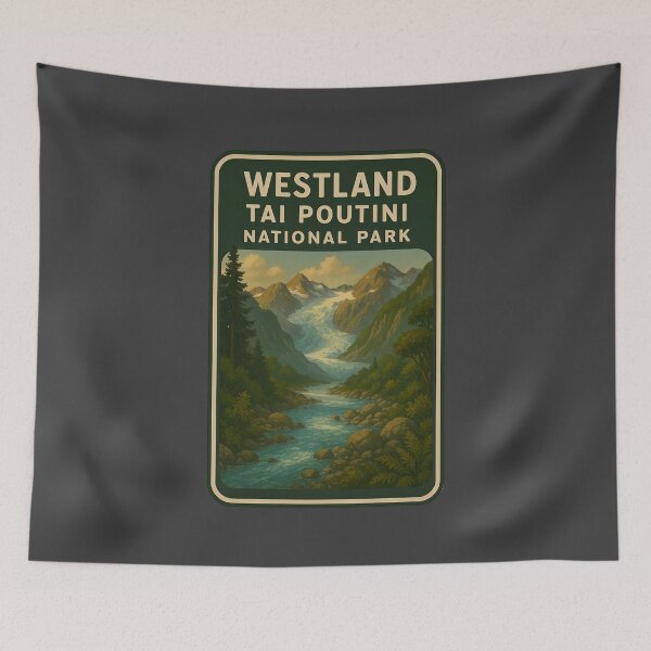 Item preview, New Zealand National Parks Art: Westland Tai Poutini designed and sold by PinUpPizzazz.