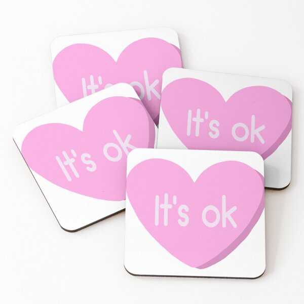 Item preview, "It's ok" Pink SweetHeart  designed and sold by tinygrapeart.