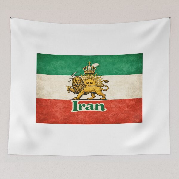 Item preview, Iran Flag Design – Persian Lion and Sun Vintage Heritage Art designed and sold by GarnerSupplyCo.