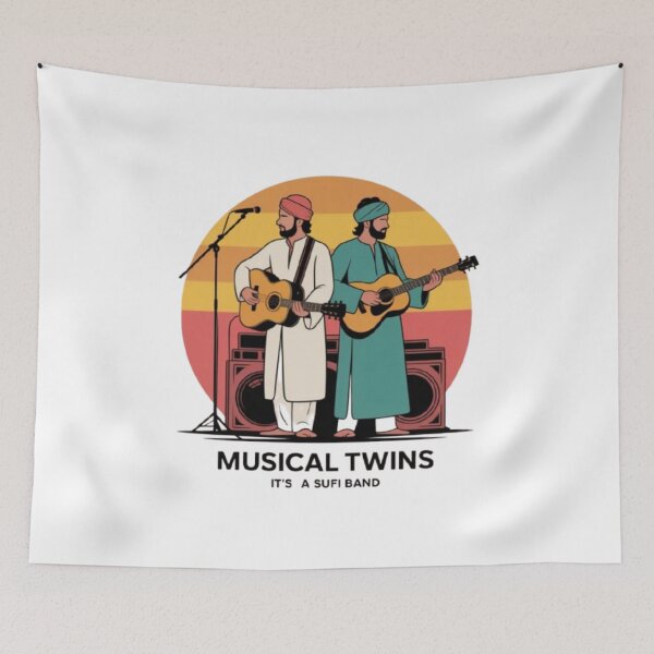 Item preview, Musical Twins – Sufi Band Art | Retro Folk Music Illustration designed and sold by dortmond.