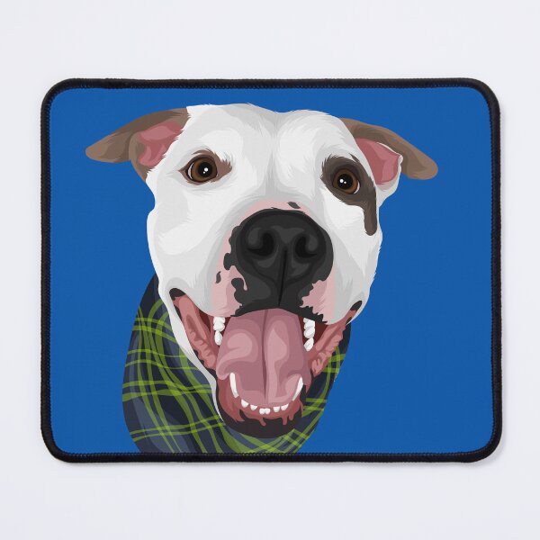 Item preview, Happy Pibble in a Bandana designed and sold by velveteencanid.