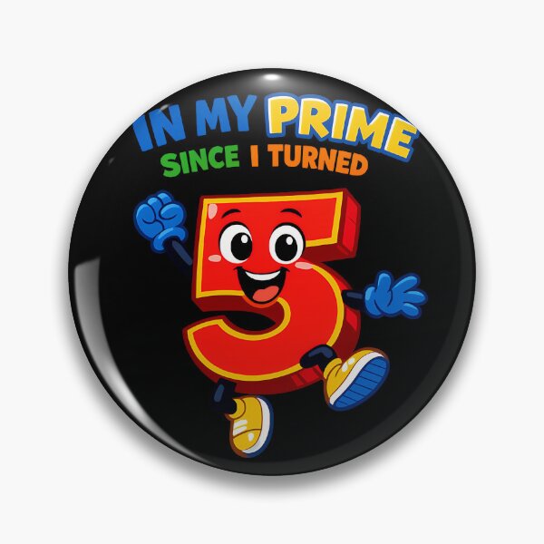Item preview, In My Prime Since I Turned 5 Cute Math Birthday Humor Design designed and sold by TeeTimeTreasure.