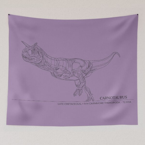 Item preview, Carnotaurus Line Art - Minimalist Dinosaur Illustration designed and sold by 1LineMS.