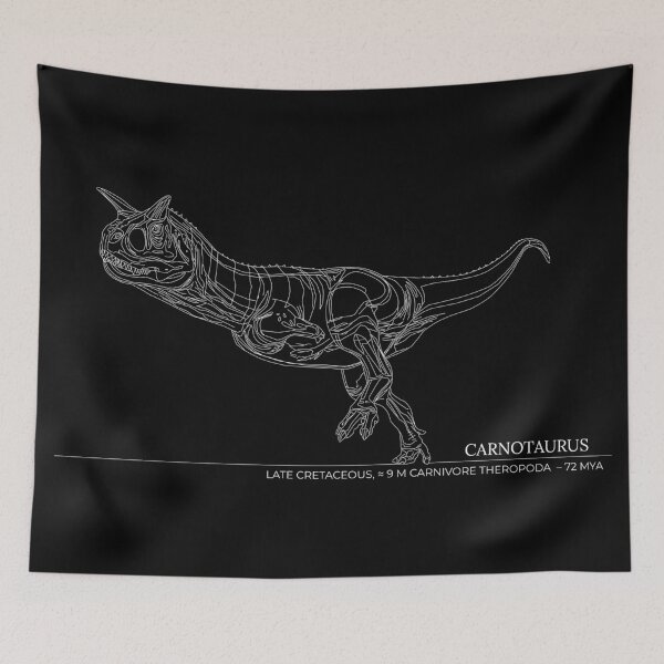 Item preview, Carnotaurus Line Art - Minimalist Dinosaur Illustration designed and sold by 1LineMS.