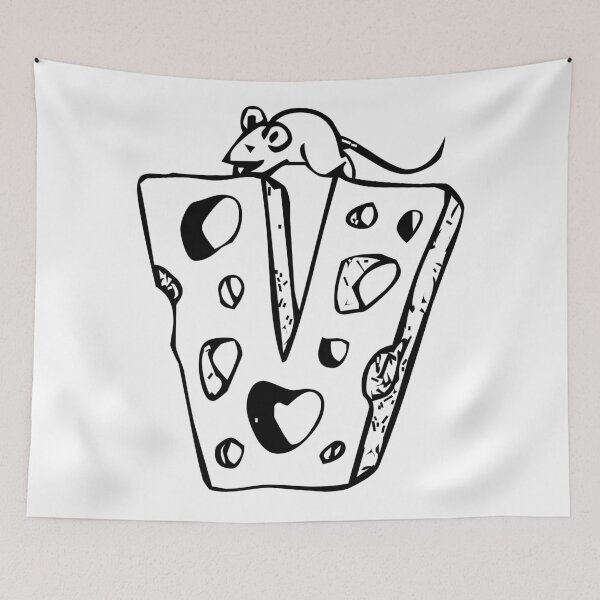Item preview, Alphabets Doodle - Cheese and Mouse | YWZMLRLS 12 designed and sold by MyStickersCove.