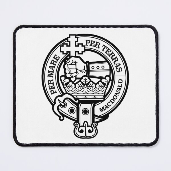 Item preview, MacDonald Clan Crest in black - Per Mare Per Terras designed and sold by Jodify.