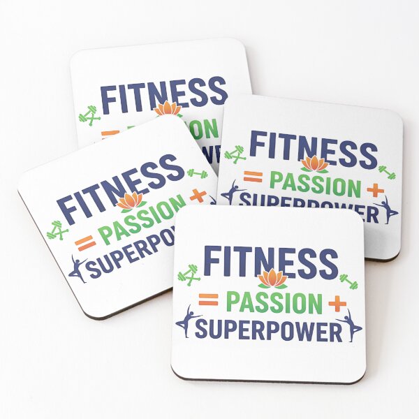 Item preview, Fitness = Passion + Superpower T-Shirt – Yoga & Fitness Instructor Motivational Tee designed and sold by Muzgle.