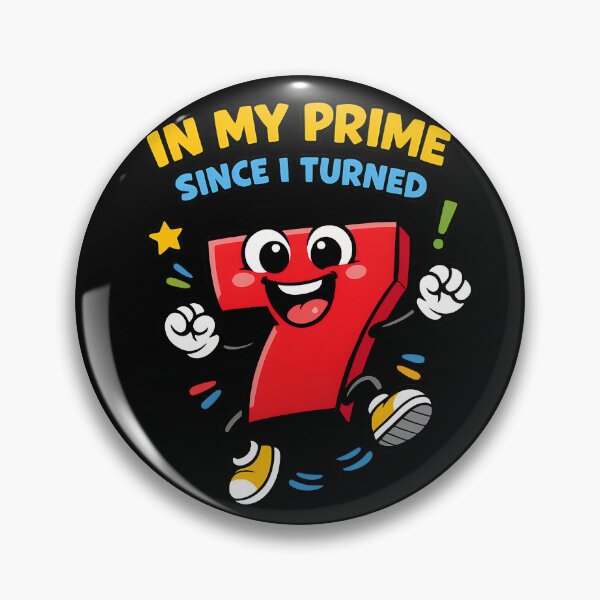 Item preview, In My Prime Since I Turned 7 Cute Math Birthday Humor Design designed and sold by TeeTimeTreasure.