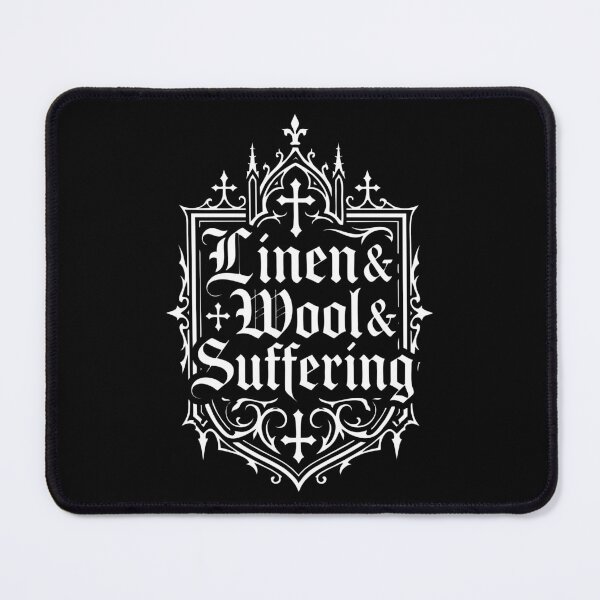 Item preview, Gothic Portal Frame Linen Wool Suffering Typography designed and sold by Mark4Brave.
