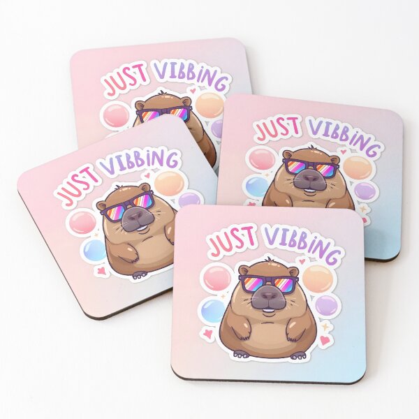 Aperçu de l'œuvre Capybara Cool - Design Just Vibbing créée et vendue par Flow19.
