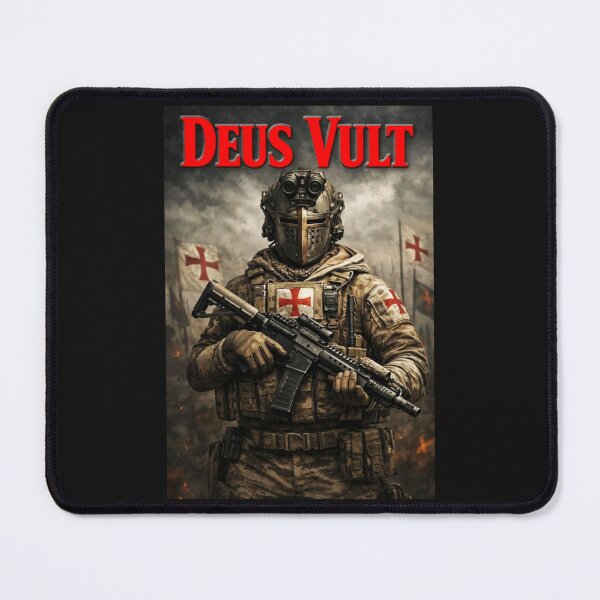 Item preview, Modern Templar; Deus Vult; AI; designed and sold by StickerApe.