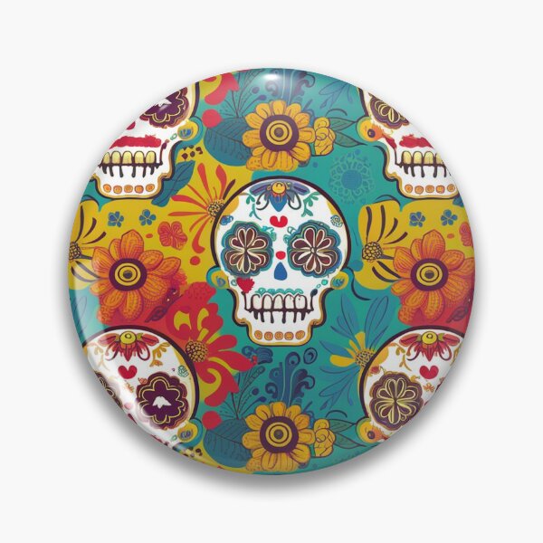 Item preview, Colorful Sugar Skull Tropical Pattern designed and sold by Ed & Harmony.