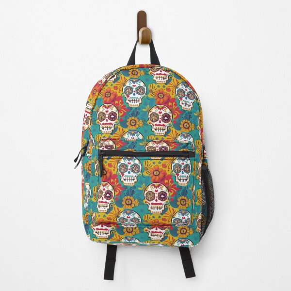 Aperçu de l'œuvre Motif tropical coloré de crâne de sucre créée et vendue par Ed & Harmony.