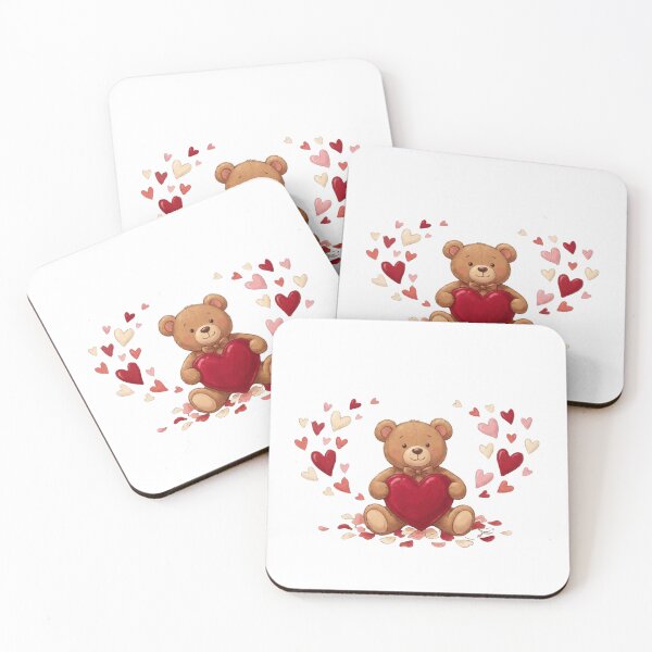 Item preview, Teddy Bear Heart Cute Valentine Illustration designed and sold by Innova_Creations.