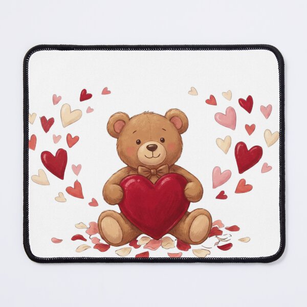 Item preview, Teddy Bear Heart Cute Valentine Illustration designed and sold by Innova_Creations.