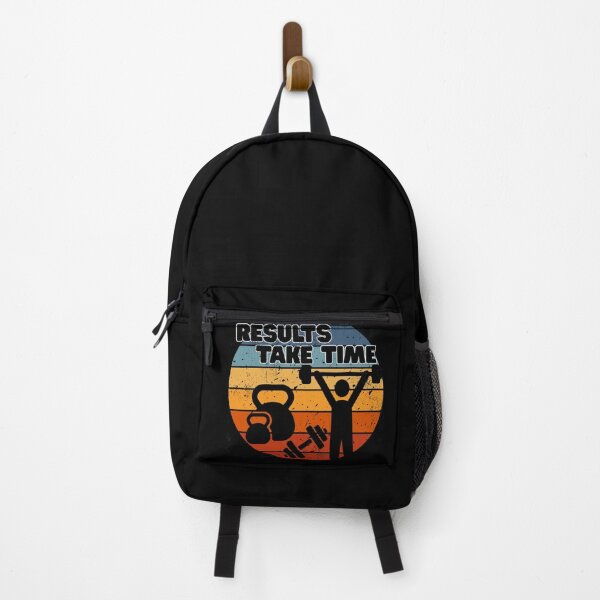 Item preview, Results Take Time – Fitness Motivation Retro Gym Design designed and sold by positive vibes.
