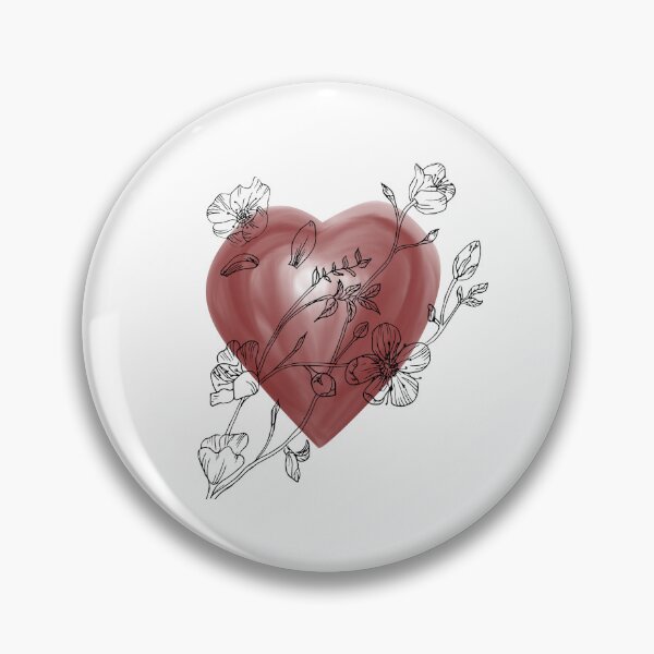 Item preview, Heart with flowers sakura designed and sold by ArtZole.