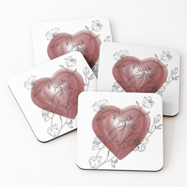 Item preview, Heart with flowers sakura designed and sold by ArtZole.