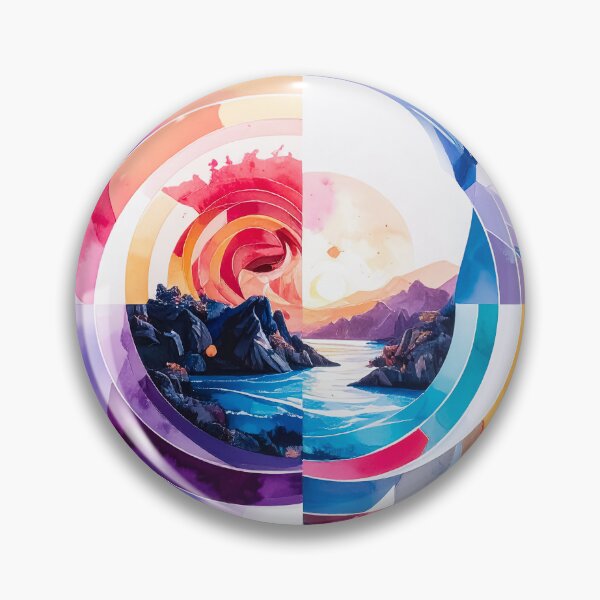Item preview, Chromatic Window – Abstract Landscape Spiral designed and sold by NizuCaCi.