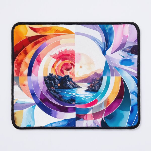 Item preview, Chromatic Window – Abstract Landscape Spiral designed and sold by NizuCaCi.