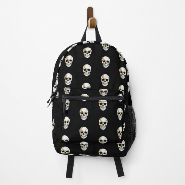 Item preview, Modern Minimalist Skull Gold and White High Contrast designed and sold by LaNadaYFundante.