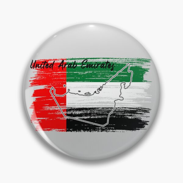 Item preview, UAE Pride, Artistic Map Brush Stroke Flag designed and sold by mashmosh.
