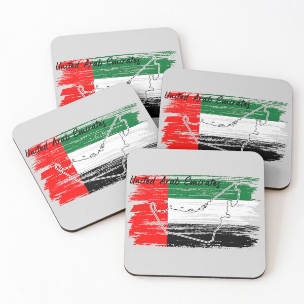 Item preview, UAE Pride, Artistic Map Brush Stroke Flag designed and sold by mashmosh.