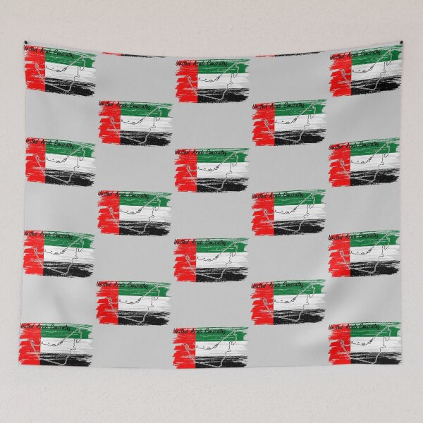 Item preview, UAE Pride, Artistic Map Brush Stroke Flag designed and sold by mashmosh.