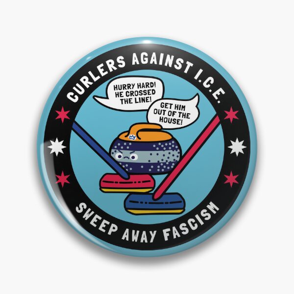 Item preview, Curlers Against Ice Sweep Away Fascism designed and sold by elbeesea.
