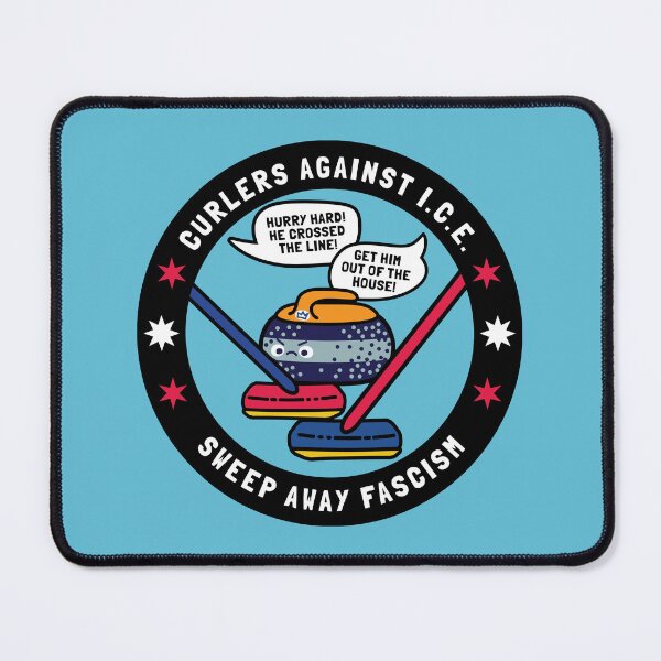 Item preview, Curlers Against Ice Sweep Away Fascism designed and sold by elbeesea.