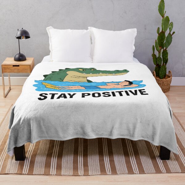 Item preview, Stay Positive Crocodile - Funny Dark Humor Illustration designed and sold by ToonyTeez.