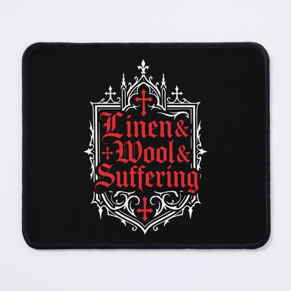 Item preview, Red Text Gothic Portal Historical Sewing Meme designed and sold by Mark4Brave.