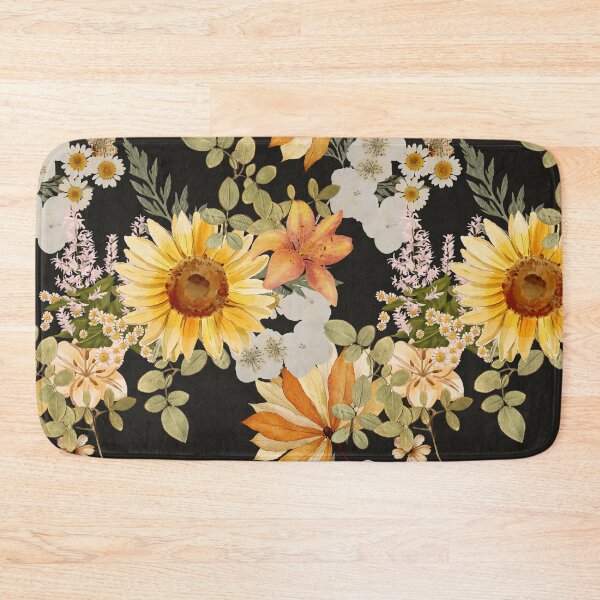 Item preview, Multi-Color Vintage Style Green Plant Large Flower Pattern designed and sold by SunshineSales.