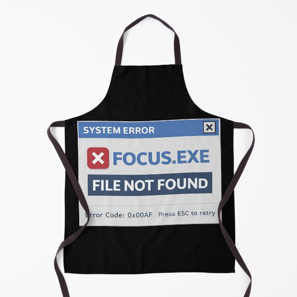 Item preview, Focus.exe File Not Found – Retro Internet Error Humor designed and sold by Mad Factory Designs.