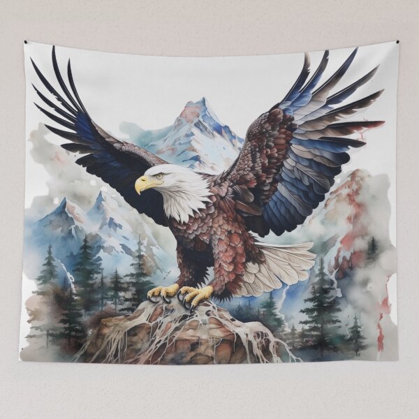 Artikelvorschau, Majestätischer Adler in Aquarell entworfen und verkauft von NDMDesignStudio.
