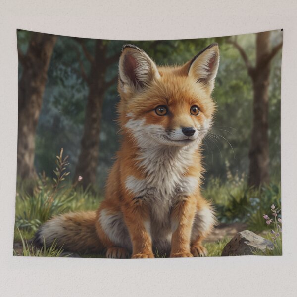 Item preview, Charming English countryside baby red fox designed and sold by hollycooper.