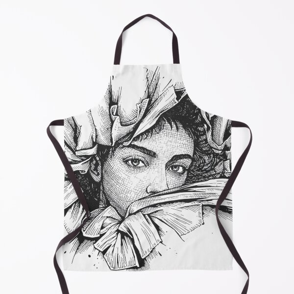 Item preview, Hidden Gaze – Vintage Ink Portrait of a Mysterious Woman designed and sold by Activity01.