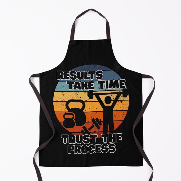 Item preview, Results Take Time – Trust the Process | Fitness Motivation Retro Gym Art designed and sold by positive vibes.