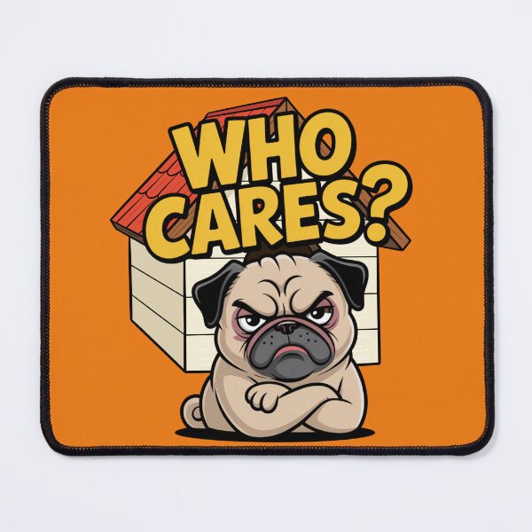 Item preview, Sarcastic Pug Who Cares designed and sold by Szpaku desart .