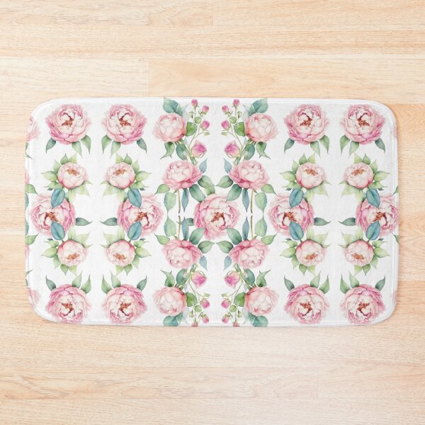 Item preview,  Romantic pink watercolor peonies pattern pink watercolor roses pink watercolor floral designed and sold by hollycooper.