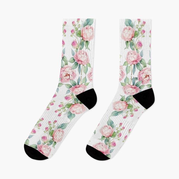 Item preview,  Romantic pink watercolor peonies pattern pink watercolor roses pink watercolor floral designed and sold by hollycooper.