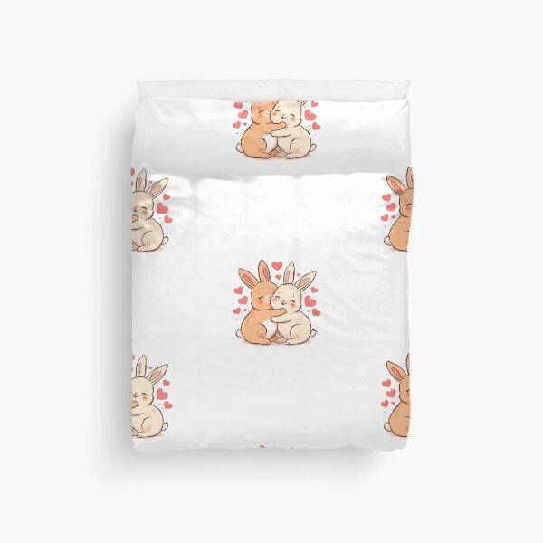 Item preview, Hugging Bunnies – A Heartwarming Moment designed and sold by Joyfulfabric.