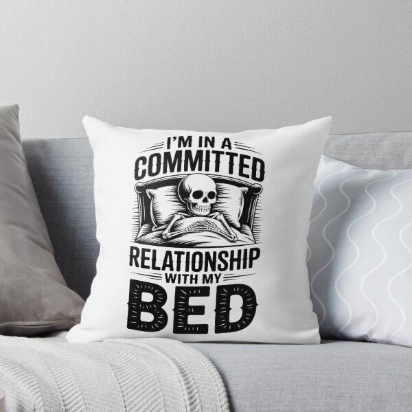Item preview, Committed Relationship Bed Skeleton Funny Vintage designed and sold by GrafTeesLab.