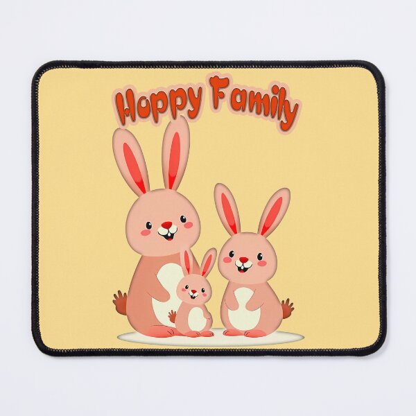Artikelvorschau, Happy Easter Family – Cute Bunny Illustration entworfen und verkauft von Topoartispp.