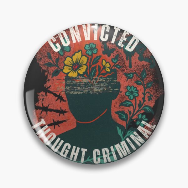 Item preview, Convicted Thought Criminal Literary Sticker designed and sold by RadicalSol.