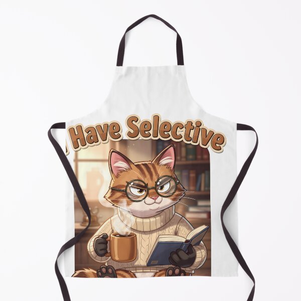 Item preview, I Have Selective Hearing Cat Reader designed and sold by Feral Feline.