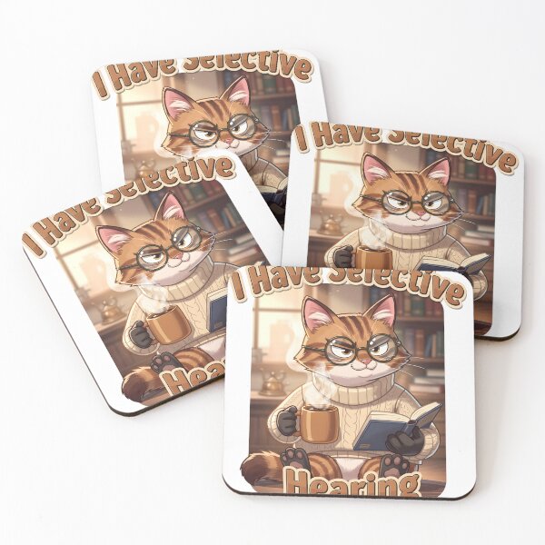 Item preview, I Have Selective Hearing Cat Reader designed and sold by TeeSpectrume.