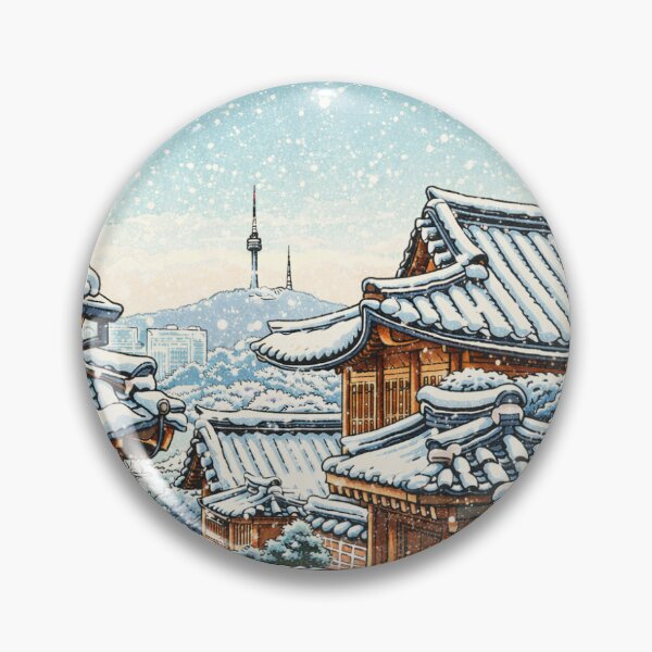 Item preview, Winter Scenery of Bukchon Hanok Village in Korea designed and sold by jjujjuru.