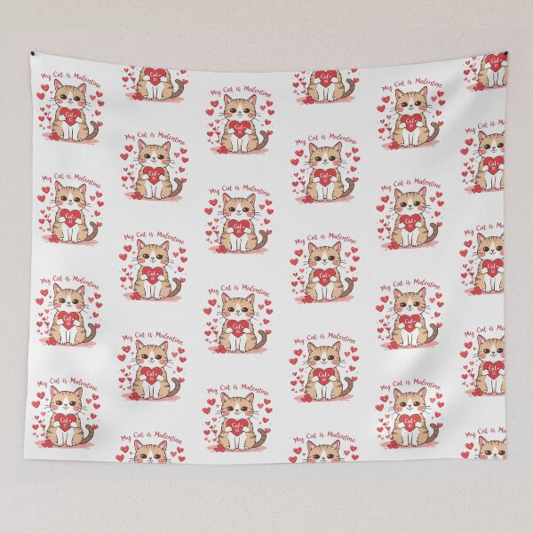 Item preview, My Cat Is My Valentine – Cute Anti-Romance Cat Design designed and sold by GOTCHO1.